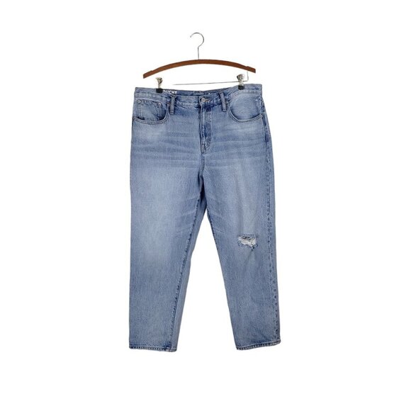 J Crew Slouchy Boyfriend Jeans Distressed Light Blue Basin Wash BD364 Size 31 - Picture 1 of 13